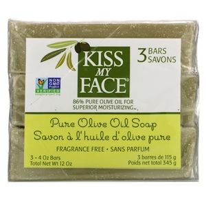 Set of 3 Kiss My Face Organic Olive Oil Soap